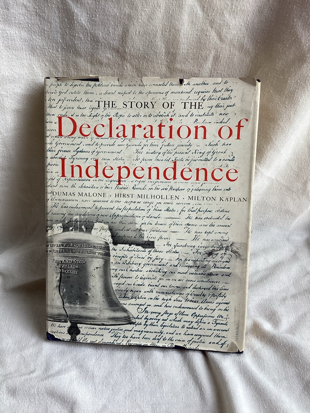 Declaration of Independence Decorative Book - White and Red Cover